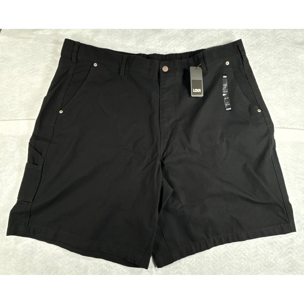 LCKR Lajoie Cargo Shorts Mens 3XL 48-50 Inch Black Utility Casual Stretch NWT